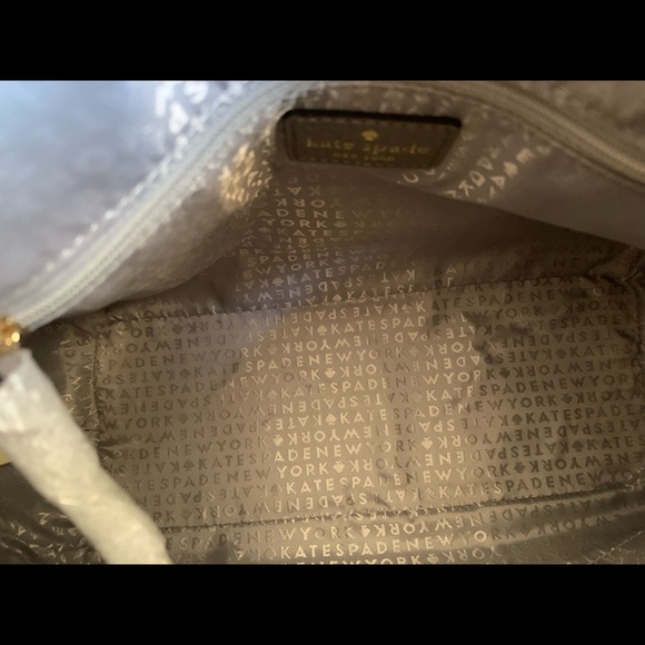 Gray Pebble Leather Kate Spade Crossbody Purse - Picture 5 of 8